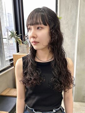 テトヘアー(teto hair) ロングウェーブパーマ　スパイラルパーマ　フェイスレイヤー