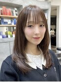 新潟／万代　質感再生縮毛矯正アーモンドカラーレイヤー