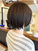 丸みショート×大人ブラウン