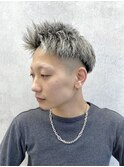 ツイストパーマ/ホワイトメッシュ/ジェットモヒカン