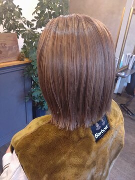 ヘアケアゲート(hair care Gate) 切りっぱなし×ピンクベージュ