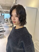アム(amu)&nbsp;ボブパーマ/パーマボブ/ウェーブヘア/黒髪パーマ/ボブヘア