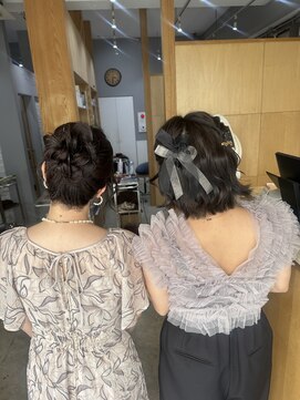 ミロク(miloc) ふわふわアップ×ボブハーフアップ