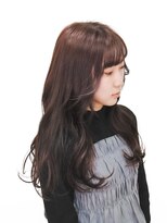 ムクヘアー(muk hair)&nbsp;艶めくロングウェーブ×チェリーブラウン