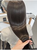 髪質改善水素ケアカラー オリーブグレージュ