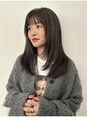 ナチュラルコントラストハイライト/グレージュ/レイヤーカット