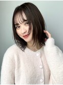 結べるボブ顔まわりレイヤー顔まわりカット外ハネボブ外巻き