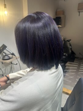 【レディース】パープルレイヤーボブ