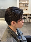 MEN’S HAIR/センターパート/フェザーパーマ/伊勢崎