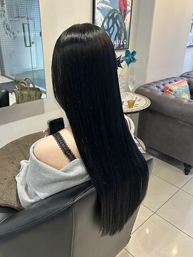 ノア(no_a) 【四条烏丸】ブルーブラック×縮毛矯正