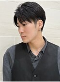 自然に曲がる縮毛矯正/センターパート