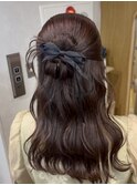 ヘアセット/お呼ばれヘア/結婚式/参列/編み下ろし/編み込み