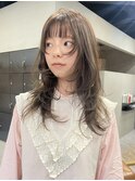 ブリーチなしカラー グレージュ レイヤーカット