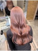 原宿くびれ巻きハッシュカットヘーゼルグレージュピンクベージュ