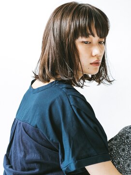 フィルムス 銀座(FILMS) レイヤーカット/デザインカラー/ウェットヘア/オリーブベージュ