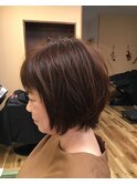 ショートカットにワンカールパーマ☆