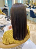 【Lond佐野】上品な小顔女子アナロング ショコラブラウン