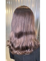 ジーナ 福岡天神(Zina)&nbsp;小顔セミウェットウェーブピンクベージュハイライトカラー