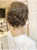 福山市美容室Caary ショートボブ 簡単スタイリングパーマ