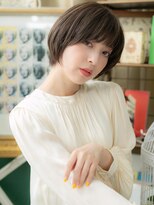 カバーヘアアンドスパ ブリス 浦和西口店(COVER HAIR & SPA bliss) 耳かけも◎黒髪斜めバング小顔クールショートa浦和20代30代40代