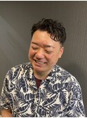 ショート波打ちスパイラルパーマ【理容室】川崎/品川/パーマ