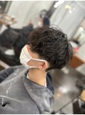 ソフトツイストパーマ刈り上げマッシュショートレイヤー