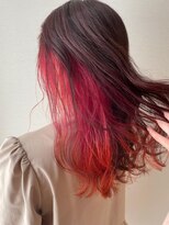 ネイヴスヘアー 福工大駅前店(Neivs Hair) ピンク×オレンジグラデーション