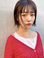 ボブ/切りっぱなしボブ/ストレート/縮毛矯正