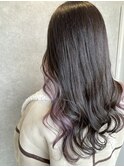 グレージュ×ラベンダーインナー
