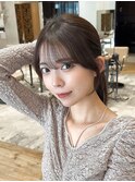 ＊20代30代40代◎小顔シースルー前髪顔まわり結んだ時も可愛い