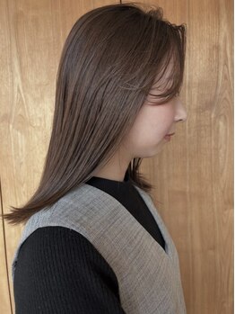 フレイムスヘアデザイン(FRAMES hair design)の写真/自然な仕上がりで髪の傷みを最小限＆髪質改善したい方へ☆《酸熱ストリートメント×oggiotto》がおすすめ♪