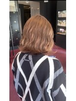 アース 鈴鹿店(HAIR&MAKE EARTH) ミルクティーブラウン×波巻きボブ