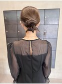 結婚式参列ヘアセットタイトヘア/中西