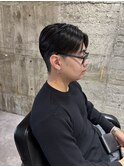センターパートニュアンスパーマナチュラルストレート群馬太田