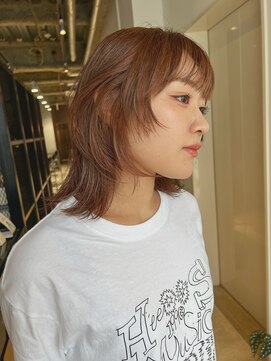 クリアオブヘアー リット(CLEAR of hair LiT) オレンジブラウンと顔まわりレイヤー