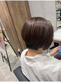 襟元スッキリショートボブ