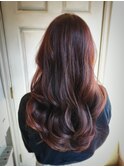 韓国ロング/チェリーレッド/ワインレッド/韓国レイヤー/髪質改善