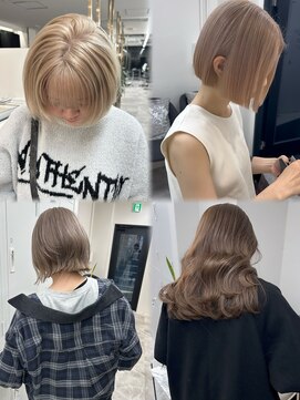 エトワール(ETOILE) ミルクティーベージュ/ボブ/レイヤーカット