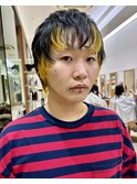 ラフショート/デザインカラー/ハイライト/イエローカラー/パンク