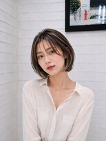 アース 宮崎昭栄店(EARTH) 【大人ハイライト×切りっぱなしボブ】