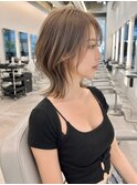 ミディアムウルフハイライト×ウルフ20代30代40代