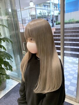 シンシェアサロン 原宿店(Qin shaire salon) ことりベージュ ベージュ系カラー 韓国ハイトーン