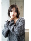 透明な黒　イヤリングハイライトスリークボブ