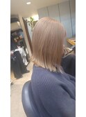 【LS HAIR菊地】切りっぱなしとミルクティーベージュ