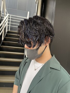 シオ ヘアー デザイン(Sio. hair design) ブルーハイライトメンズショート