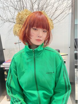 オンザ(ONTHE) コーラルオレンジのボブ