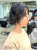 最旬ボブパーマ/簡単スタイリング/お洒落