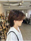 前下がりセンターパートウルフ♪♪
