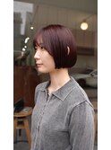 金沢ボブスタイル ブリーチなしピンクラベンダー