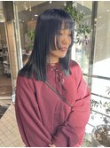 ブルー×ブラックのグラデーションカラー☆【多田華歌】